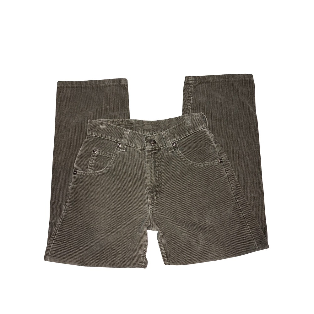 Wrangler Premium Quality Corduroy Jeans Olive Green High Waisted Straight Leg